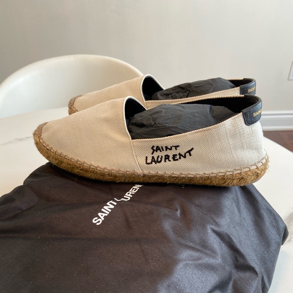 SAINT LAURENT EMBROIDERED ESPADRILLES IN CANVAS - Picture 8 of 8